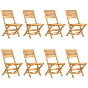 ARDEBO.de - Gartenstühle 8 Stk. Klappbar 47x62x90 cm Massivholz Teak