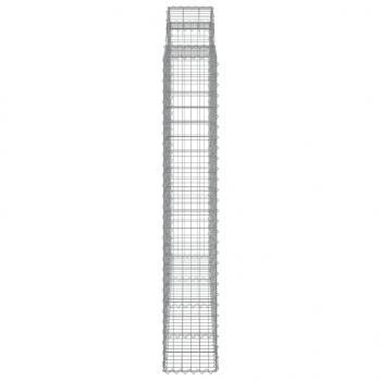 Gabionen mit Hochbogen 3 Stk. 200x50x180/200cm Verzinktes Eisen