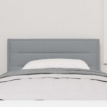 Kopfteil mit LED Hellgrau Stoff 80 cm Bettgestell Rechteckig