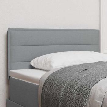 Kopfteil mit LED Hellgrau Stoff 80 cm Bettgestell Rechteckig