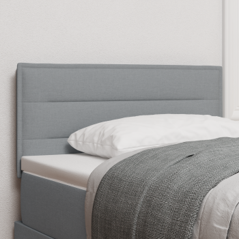 Kopfteil mit LED Hellgrau Stoff 80 cm Bettgestell Rechteckig