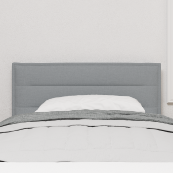 Kopfteil mit LED Hellgrau Stoff 80 cm Bettgestell Rechteckig