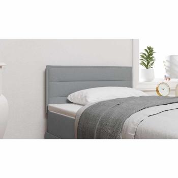 Kopfteil mit LED Hellgrau Stoff 80 cm Bettgestell Rechteckig