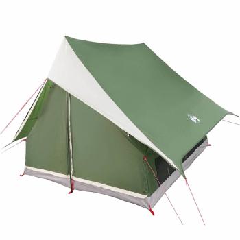 Campingzelt 3-Personen Grün Polyester Zusammenklappbar