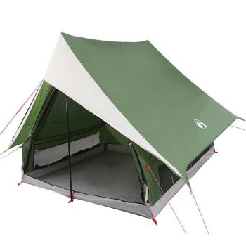 Campingzelt 3-Personen Grün Polyester Zusammenklappbar