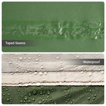 Campingzelt 3-Personen Grün Polyester Zusammenklappbar