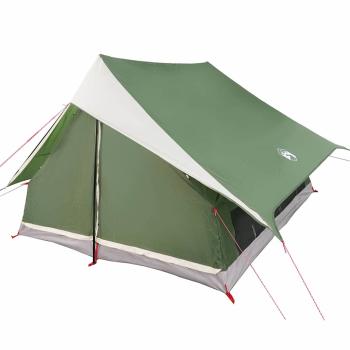 7-Personen Campingzelt Grün Polyester, Stahl 7-Personen
