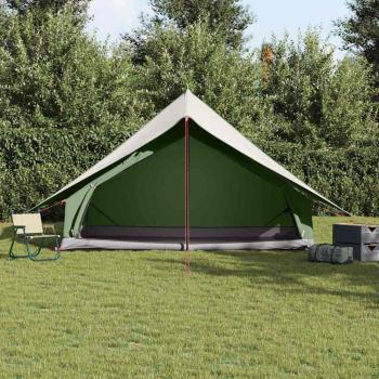 7-Personen Campingzelt Grün Polyester, Stahl 7-Personen
