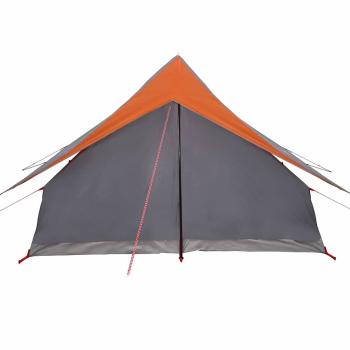 Familienzelt 7-Personen Grau und Orange Polyester 7-Personen