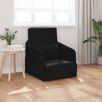 ARDEBO.de - Sofa Schwarz Polyester, Holz 200 x 60 x 62 cm Ergonomisch