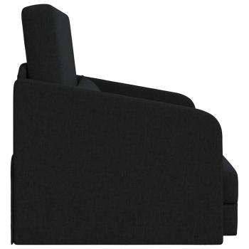 Sofa Schwarz Polyester, Holz 200 x 60 x 62 cm Ergonomisch