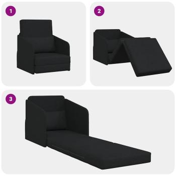 Sofa Schwarz Polyester, Holz 200 x 60 x 62 cm Ergonomisch