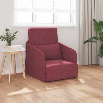 ARDEBO.de - Sofa Weinrot Polyester 200 x 60 x 62 cm Abnehmbare Bezüge