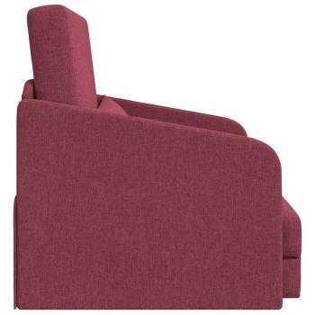 Sofa Weinrot Polyester 200 x 60 x 62 cm Abnehmbare Bezüge