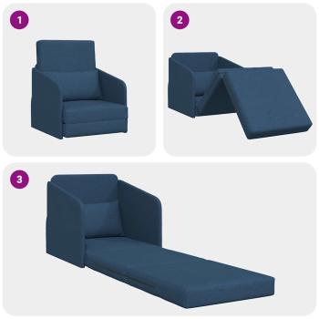 Sofa Blau Polyester 200 x 60 x 62 cm Langlebig Futon Sofa
