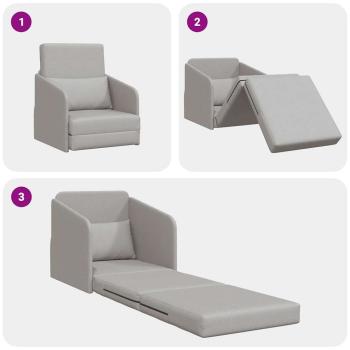 Sofa Wolken-Grau Polyester 200 x 60 x 62 cm Futon Sofa-Bett