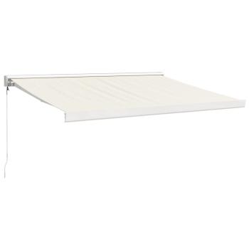 Markise Einziehbar Creme 3,5x2,5 m Stoff und Aluminium