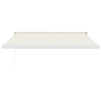 Markise Einziehbar Creme 3,5x2,5 m Stoff und Aluminium