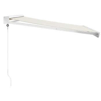 Markise Einziehbar Creme 3,5x2,5 m Stoff und Aluminium