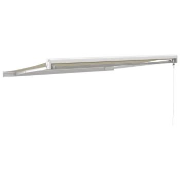 Markise Einziehbar Creme 3,5x2,5 m Stoff und Aluminium