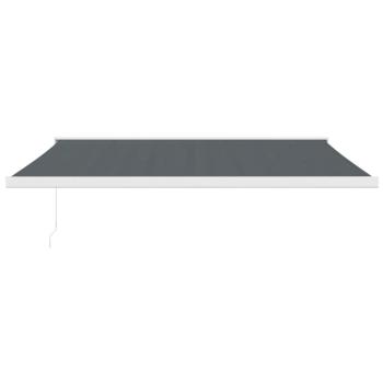 Markise Einziehbar Anthrazit 4x3 m Stoff und Aluminium