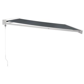 Markise Einziehbar Anthrazit 4x3 m Stoff und Aluminium