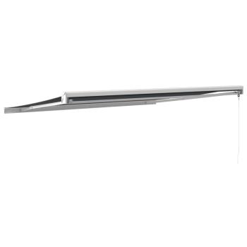 Markise Einziehbar Anthrazit 4x3 m Stoff und Aluminium