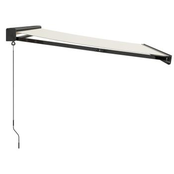 Markise Einziehbar Creme 3,5x2,5 m Stoff und Aluminium