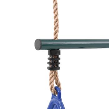 Trapezstange mit Turnringen für Kinder Blau Dunkelgrün Stahl