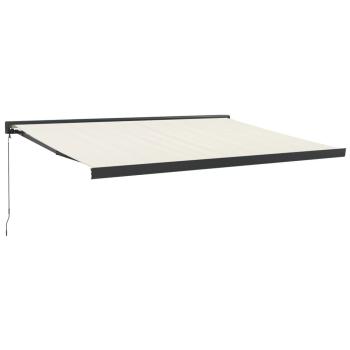 Markise Einziehbar Creme 4x3 m Stoff und Aluminium