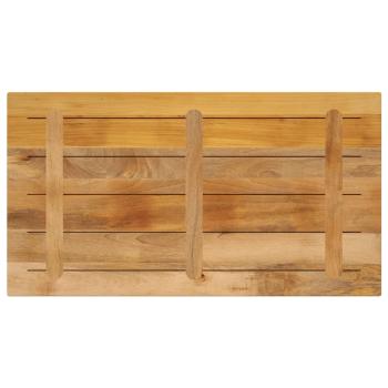 ARDEBO.de - Tischplatte 120x70x2,5 cm Rechteckig Raues Massivholz Mango
