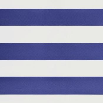 Markise Einziehbar Blau und Weiß 4x3 m Stoff und Aluminium