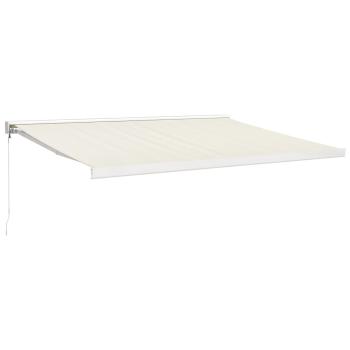 Markise Einziehbar Creme 4x3 m Stoff und Aluminium