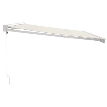 Markise Einziehbar Creme 4x3 m Stoff und Aluminium