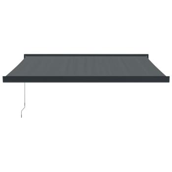 Markise Einziehbar Anthrazit 3x2,5 m Stoff und Aluminium
