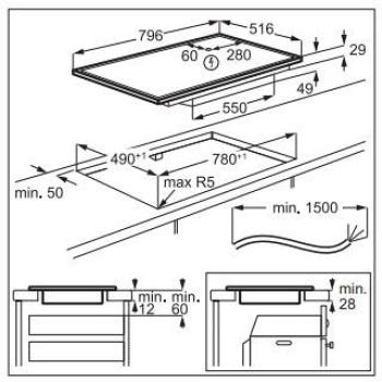 AEG TK85IM0CRB Autarkes Induktionskochfeld, 79,6 cm breit, Hob²Hood, Pause-Funktion, Slider Touch, Edelstahlrahmen
