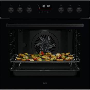 ARDEBO.de AEG KOMBI425PI EEK: A+ Herdset mit Induktionskochfeld (OU5PE40AK+ OIX64A00XB), 60 cm breit, 71 L, Pyrolyse, schwarz