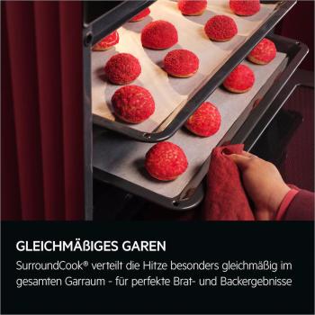 AEG KOMBI425IB EEK: A+ Herdset mit Induktionskochfeld (OU5AE20AK+ TX64IC00XB), 60 cm breit, 71 L, Uhr, Uhr, schwarz