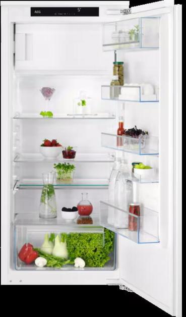 ARDEBO.de AEG OSF5O121DF Einbaukühlschrank mit Gefrierfach, Nischenhöhe 122,5 cm, 181 L, Festtürtechnik, LED Beleuchtung, Coolmatic
