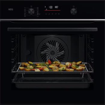 ARDEBO.de AEG TS6PB501AB 6000 SenseCook A+ Einbaubackofen, 60 cm breit, 71 L, AirFry, WLAN-fähig, Kerntemperatursensor, Pyrolyse, schwarz