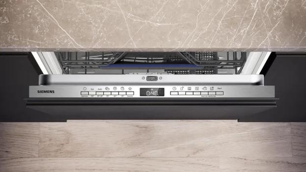 Siemens SX63HX14AE iQ300 Vollintegrierter Geschirrspüler, 60 cm breit, 13 Maßgedecke, aquaStop, varioSpeed Plus, infoLight, Home Connect-App, rackMatic, Schwarz