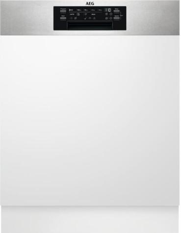 ARDEBO.de AEG FES7571CPM Teilintegierter Geschirrspüler, 60 cm breit, 14 Maßgedecke, Aqua Control, 9 Spülprogramme, 4 Temperaturen, Edelstahl Antifingerprint