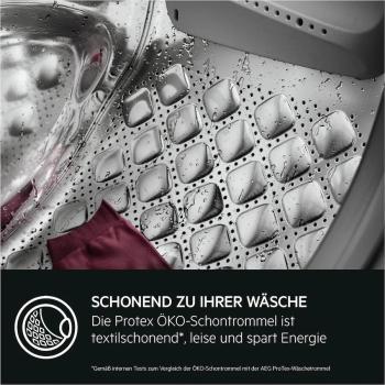 AEG LR7E60488 10 kg Frontlader Waschmaschine, 1400 U/Min, UniversalDose Schublade, MixLoad, ProSteam, ProSens, weiß