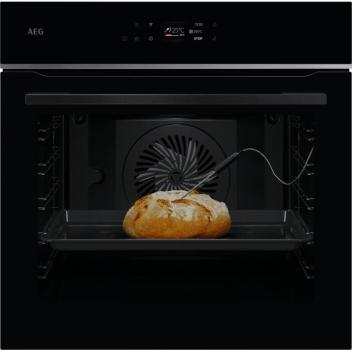 ARDEBO.de AEG TE7PB621AB A++ Einbaubackofen, 60 cm breit, 71L, Pyrolyse, WLAN-fähig, Grillfunktion, Kindersicherung,Full Touch-Display, schwarz
