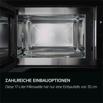 AEG TB6SM171DB Einbau-Mikrowelle, 800W, 17l, Push-to-Open, schwarz