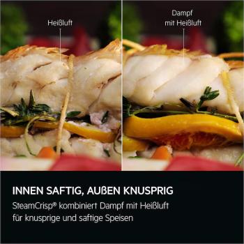 AEG TR6PB501SB A++ Einbaubackofen, 60 cm breit, 72L, SteamCrisp, WLAN-fähig, Pyrolyse, schwarz