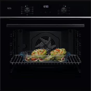 ARDEBO.de AEG TU5AB20SB A+ Einbaubackofen, 60 cm breit, 72L, Aqua-Reinigungsfunktion, Uhr, schwarz
