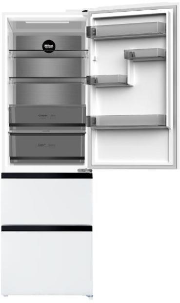 Wolkenstein WFD400ENFDWB Stand Kühl-Gefrierkombination French-Door, 60 cm breit, 401 L, NoFrost, Kindersicherung, weiß gebürstet