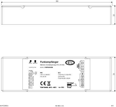 EVN EFD-Serie LED Funk-Multicolor-Empfänger, 12-48V/DC, max. 240-720W (EFDP12244X5A)