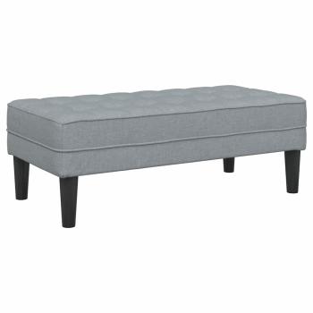 2-teiliges Sofa Set mit Kissen Hellgrau Stoff